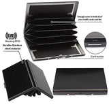 RFID Blocking Metal Card Holder, Ultra Slim Stainless Steel Business Credit Card Case 💳
