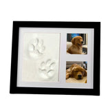 🐾Free Express Shipping – DIY keepsake set for pet paw prints – wooden frame, soft clay, and space for a photo – preserve a cherished memory forever 🖼️🐱