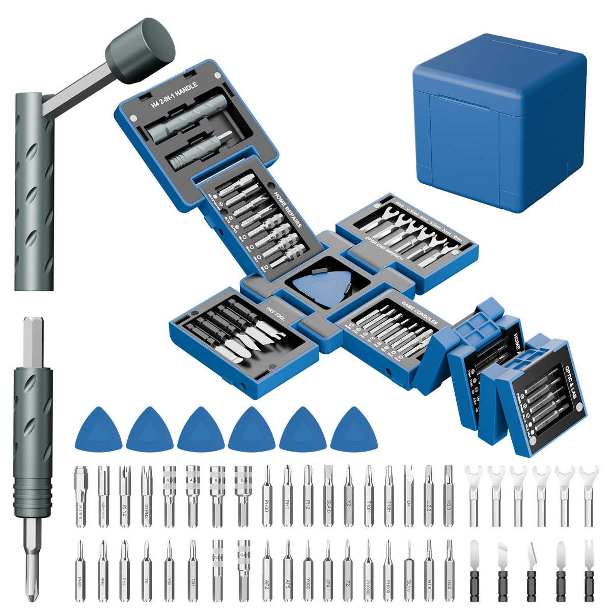 🔧 Magnetic 55-in-1 Screwdriver Set, Perfect For Tiny & Tight – RepairsFree Express Shipping
