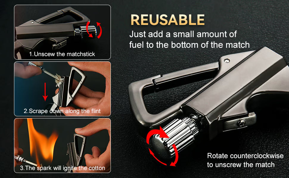 Free Express Shipping –Multifunctional Permanent Match Keychain 🌨️Waterproof & Windproof Ignition – Survival Tool for Camping & Emergency 🏕️