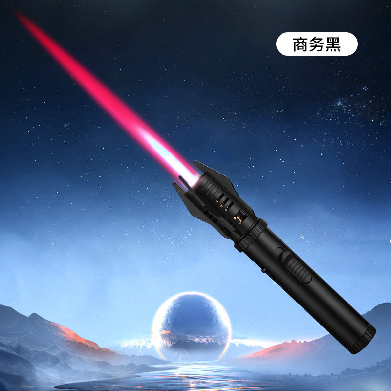 Scepter Planet Light Sword Spray Gun Windproof Inflatable Cigar Lighter Outdoor Barbecue Lighter