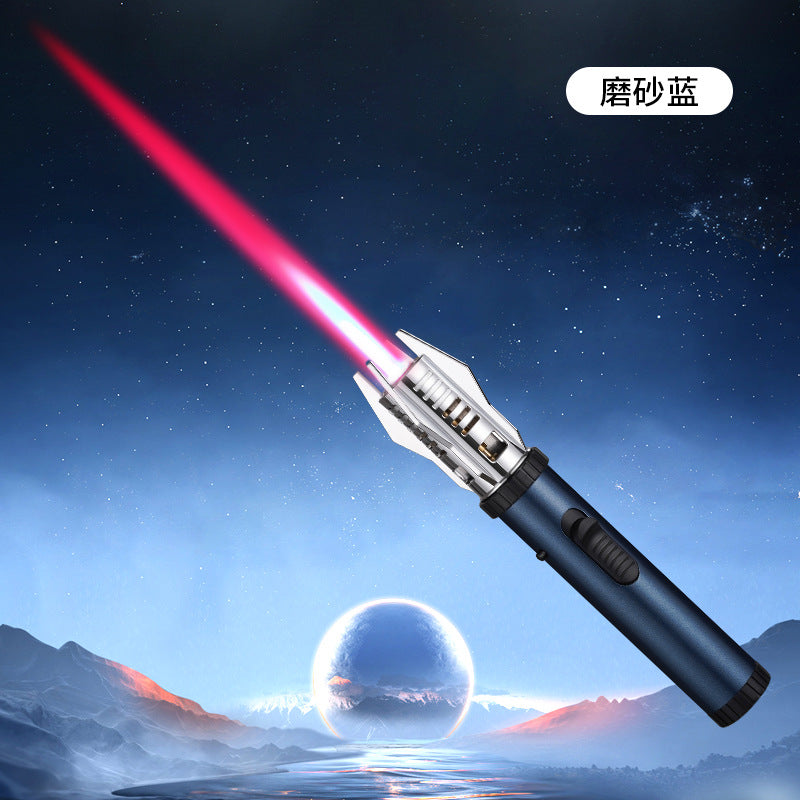 Scepter Planet Light Sword Spray Gun Windproof Inflatable Cigar Lighter Outdoor Barbecue Lighter