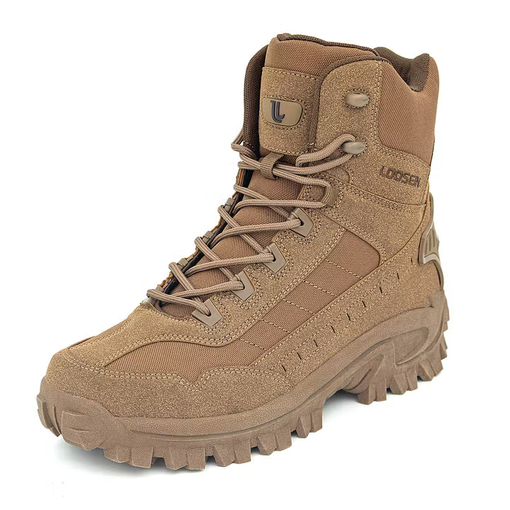 Men's Tactical Combat Boots | Non-Slip Wearproof High Tops for Hiking & Training — Free Socks Included