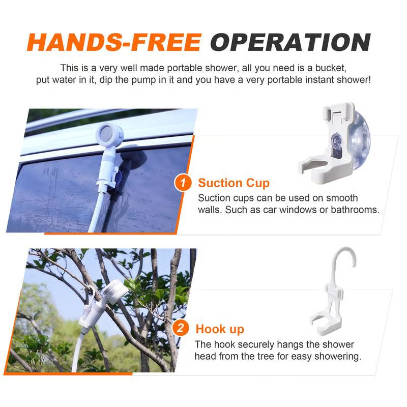 🔥Camping Essentials - While Stocks Last💦Portable Shower for Camping with Water Pump🚀